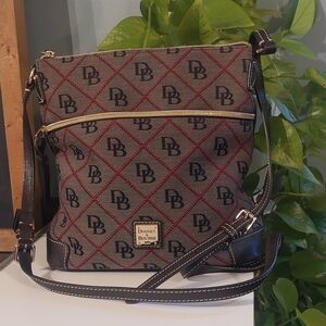 Dooney & Bourke Gray and Black Messenger Bag
